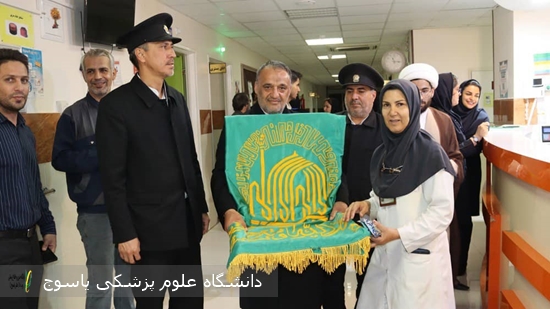 حضور-کاروان-حامل-پرچم-متبرک-امام-رضا-(ع)-در-بیمارستان-بی-بی-حکیمه-خاتون-(س)-گچساران